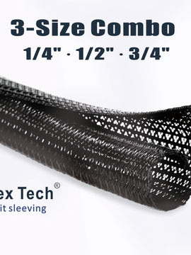 Alex Tech Split Sleeving, 3-Size Set — 1/4